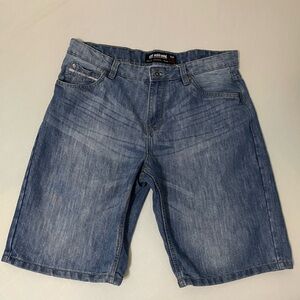 Ecko Unltd‎ Jean Shorts 36 Men Baggy 5-Pocket Design Blue Denim Cotton Polyester